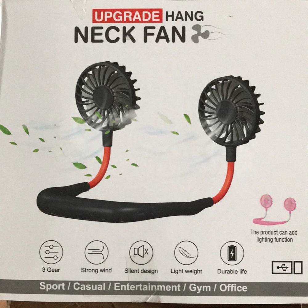 Upgrade Hang Neck Fan (Red & Black)
